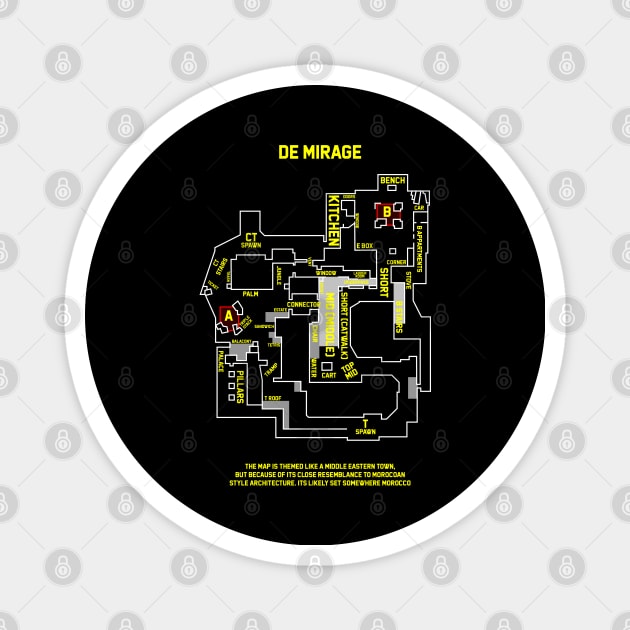 T-Shirt Mirage Csgo map Magnet by mrcatguys